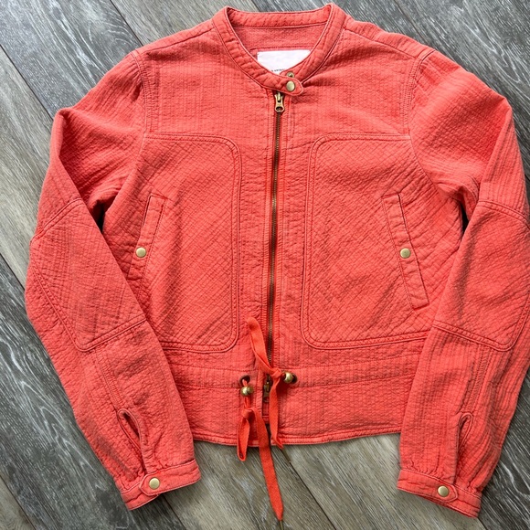 Anthropologie Joyce Textured Moto Cotton Jacket size xs - Picture 8 of 13